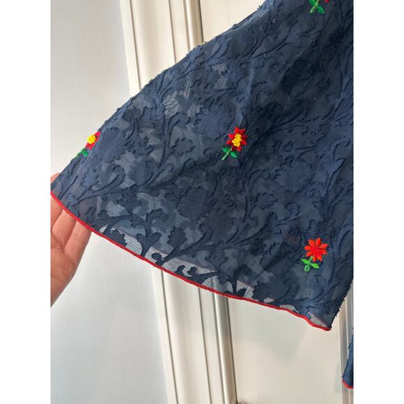 Anthropologie NWT Off the Shoulder Floral Blouse Size Small Embroidered Boho Top - Picture 6 of 10